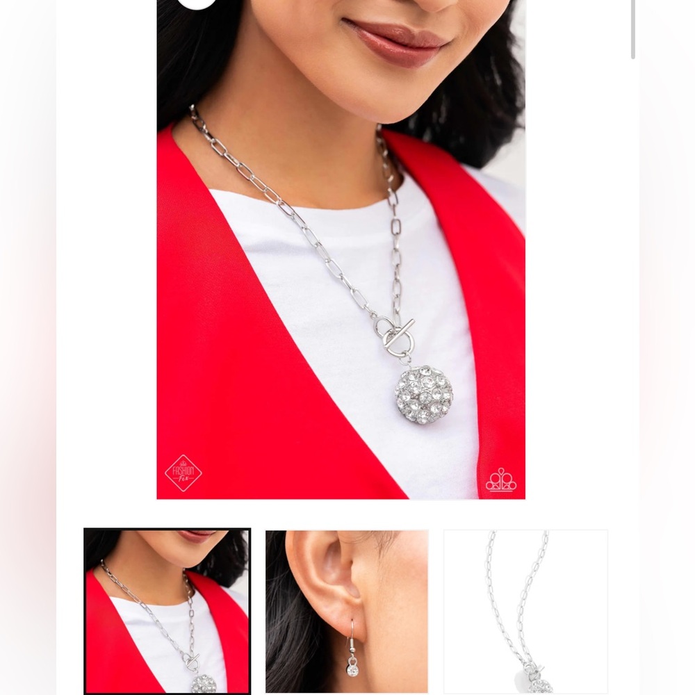 💎💎💎 “PACKED AND POLISHED” WHITE NECKLACE WITH FREE EARRINGS ~ PAPARAZZI❗️💎💎💎 - Picture 6 of 6